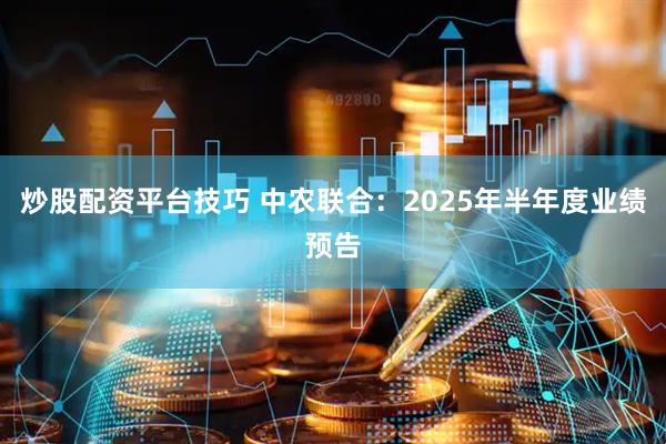 炒股配资平台技巧 中农联合：2025年半年度业绩预告